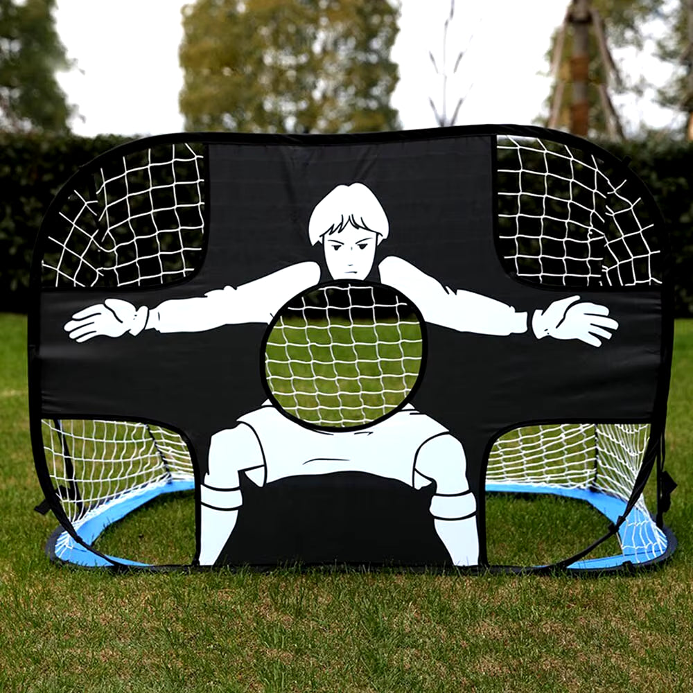 Foldable Football Goal Nylon Soccer Goal Kids and Adults Football Target Net for Playground Backyard Indoor Outdoor Training