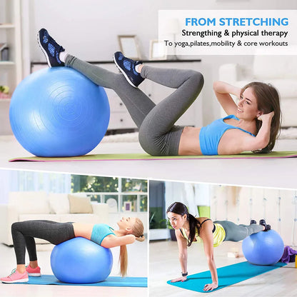 Yoga Ball Sport Balance Gym Fitball Exercise Workout Fitness Pilate Balls