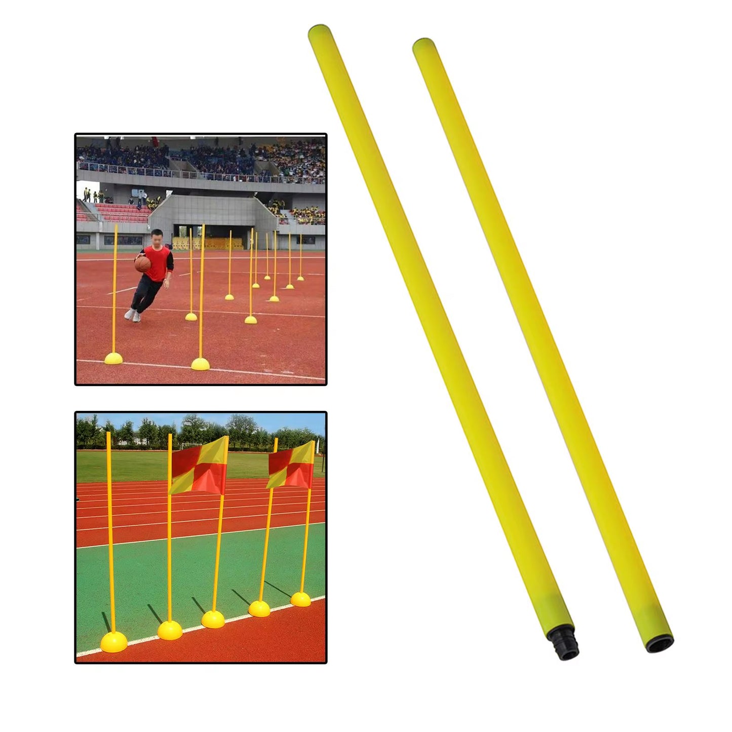 Training Marker Football Sign Pole Wear Resistant Multipurpose 50Cm/Per Football Signs for Outdoor Activity Football Basketball