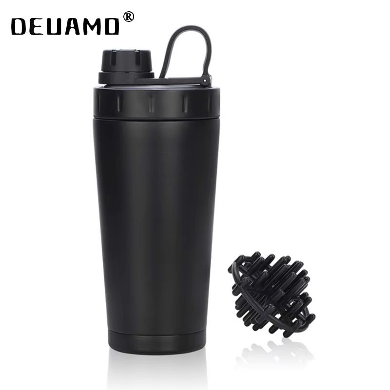 Customized Protein Shaker Bottle Stainless Steel Water Cup Double Wall Vacuum Insulated Bottle Leak Proof Sport Drinkware 20Oz