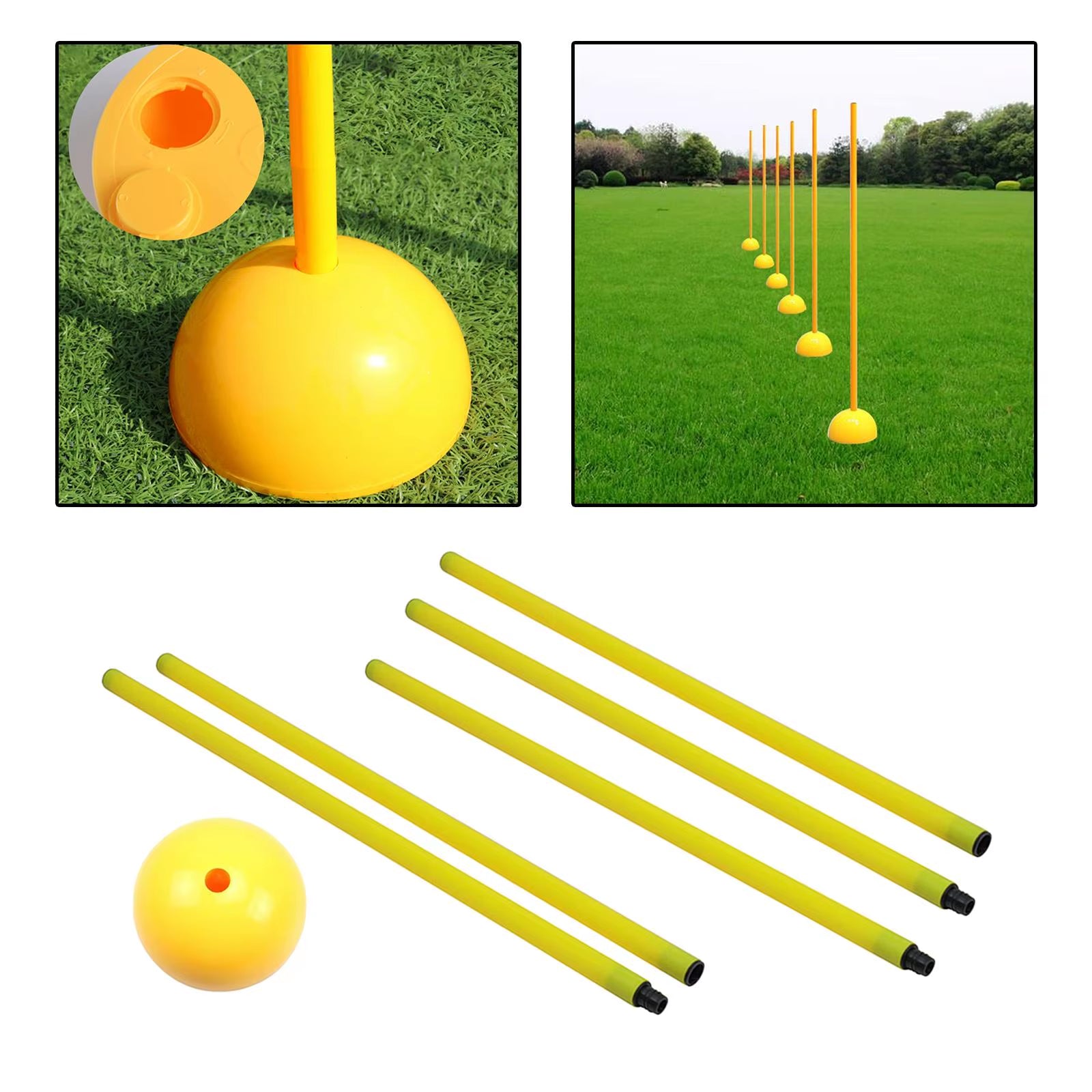 Training Marker Football Sign Pole Wear Resistant Multipurpose 50Cm/Per Football Signs for Outdoor Activity Football Basketball