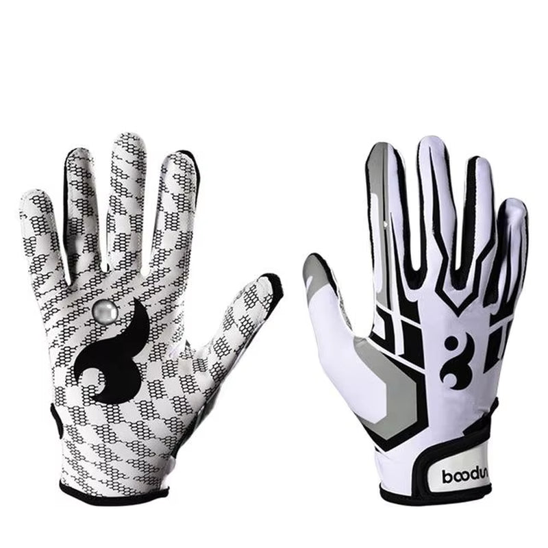 Professional American Goolkeeper Football Gloves for Men Women Non-Slip Breathable Adjustable Rugby Gloves Player Glove