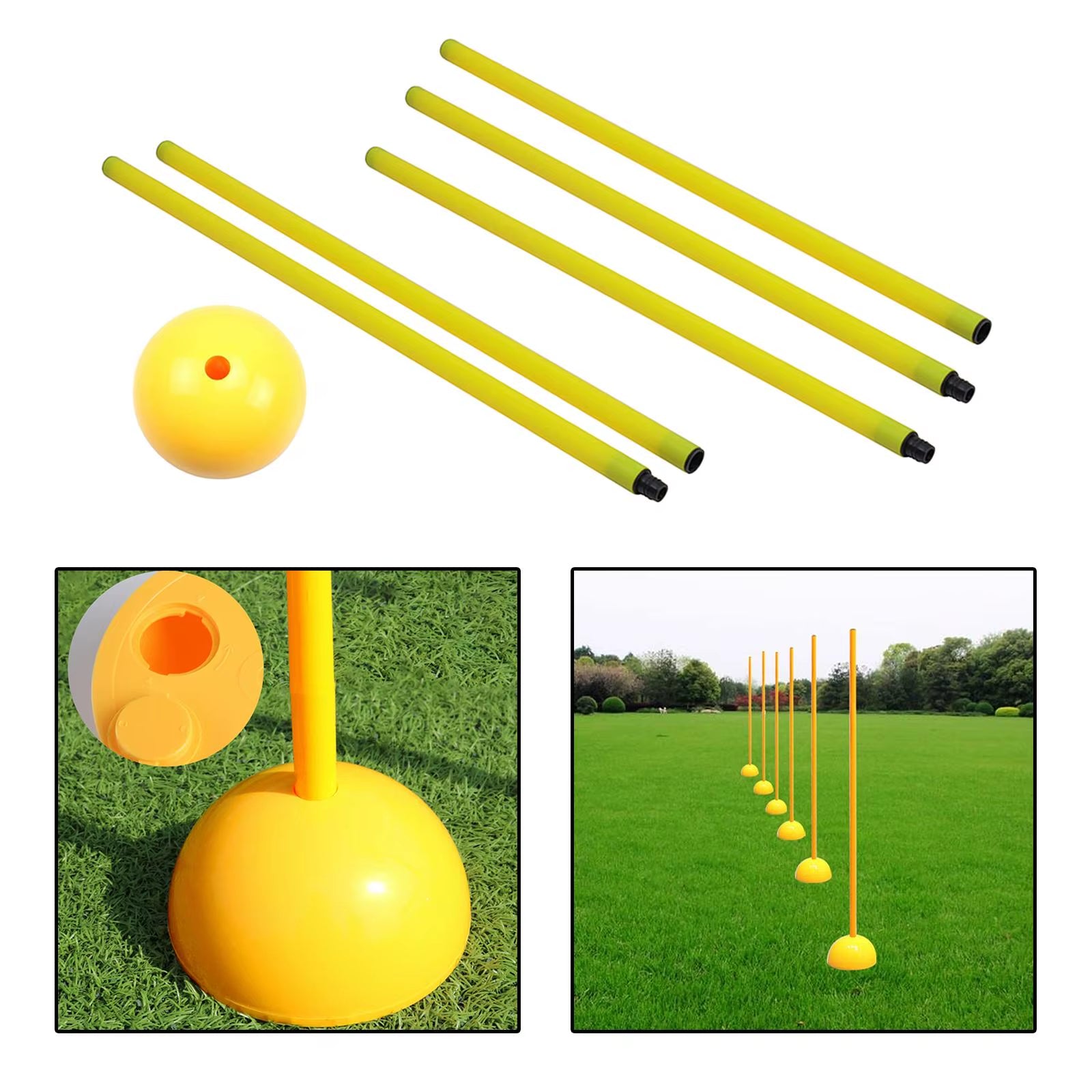 Training Marker Football Sign Pole Wear Resistant Multipurpose 50Cm/Per Football Signs for Outdoor Activity Football Basketball