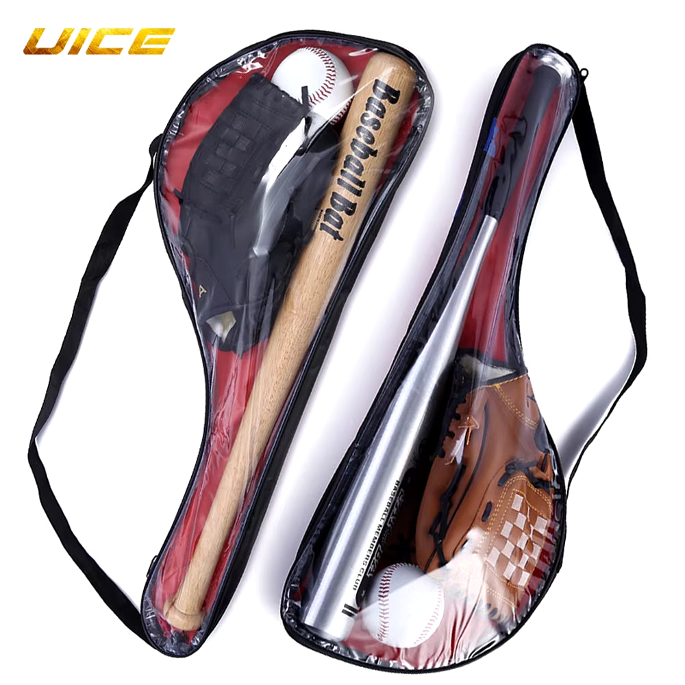 Aluminum Baseball Bat Set 25Inch with Glove&Baseballs for Softball Self Defense Batting Practice Pickup Games Baseball Accessory