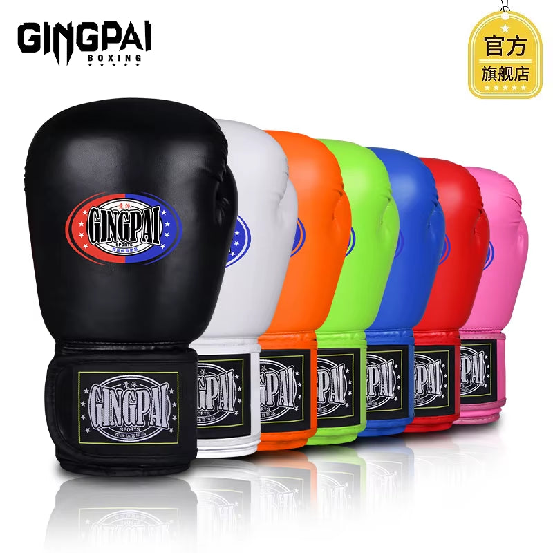 10 Colors Grappling Glove 6 8 10 12Oz Professional Kick Boxing Gloves PU Karate Muay Thai Guantes MMA Sanda Training De Boxe