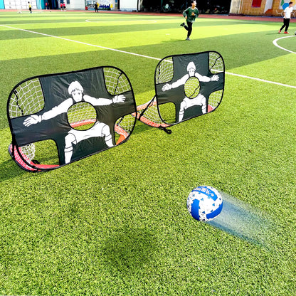 Foldable Football Goal Nylon Soccer Goal Kids and Adults Football Target Net for Playground Backyard Indoor Outdoor Training