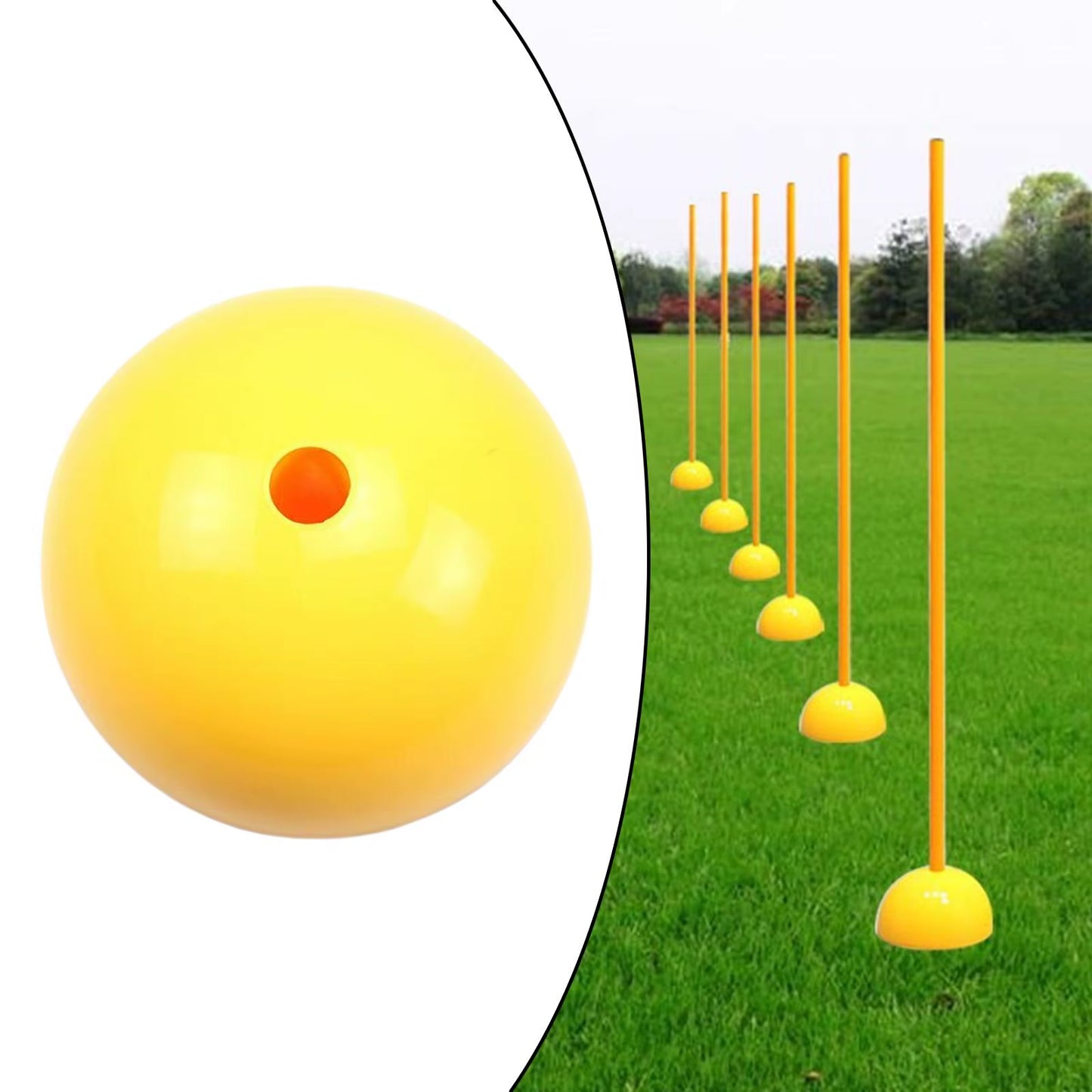 Training Marker Football Sign Pole Wear Resistant Multipurpose 50Cm/Per Football Signs for Outdoor Activity Football Basketball