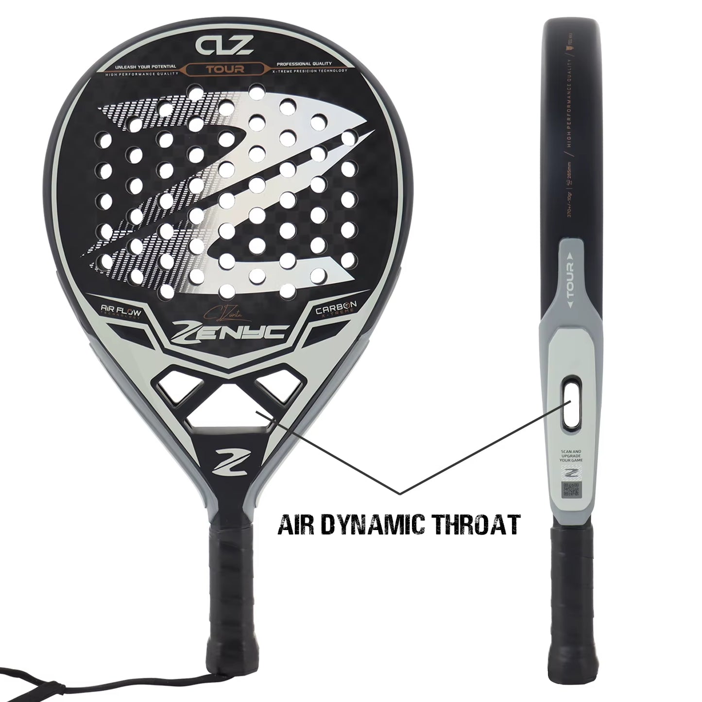 Padel Racket 12K Carbon Padel Paddle Racket with EVA Memory for Beginner Padel Tennis Racquets